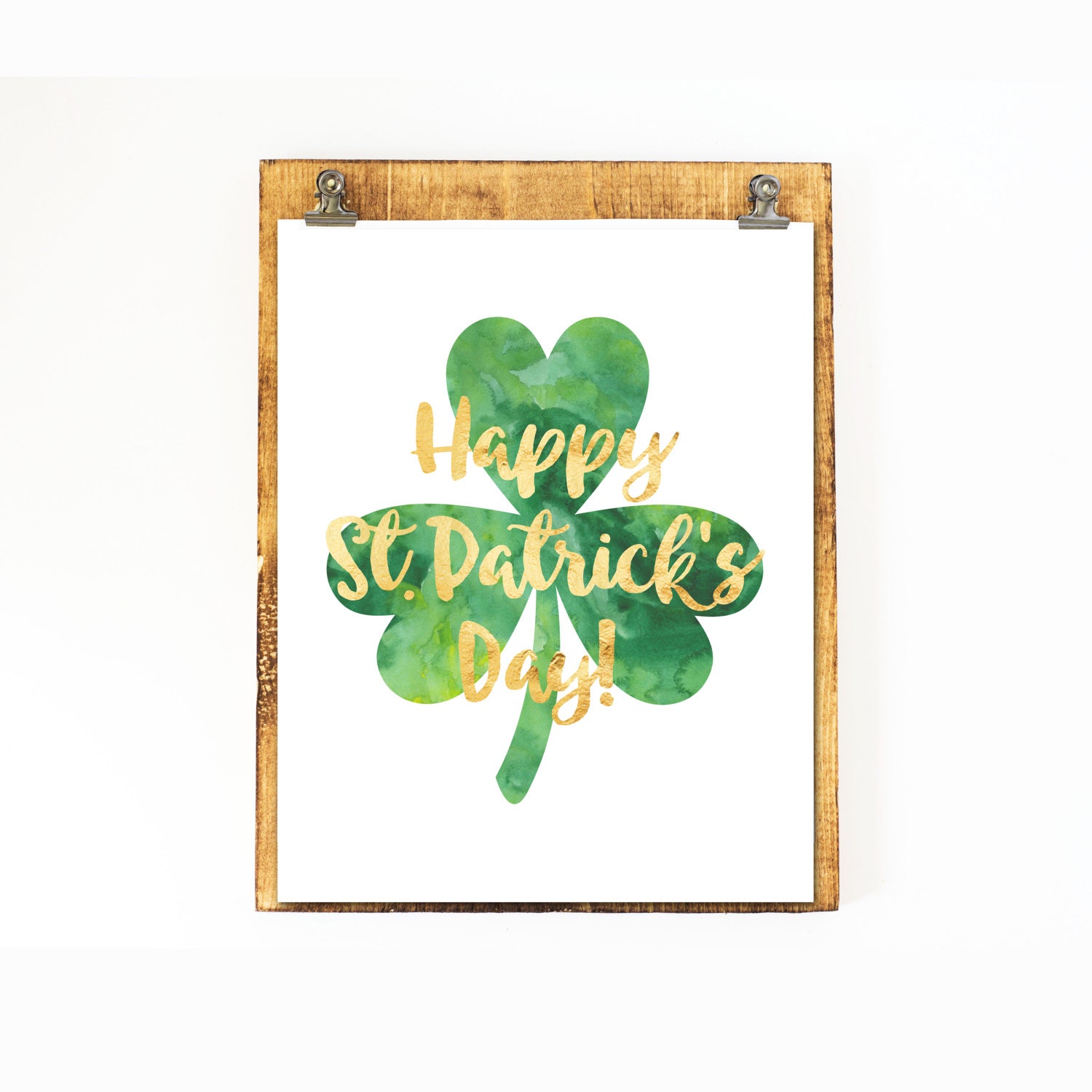 Happy St Patrick's Day Printable Wall Art St Patrick's | Etsy