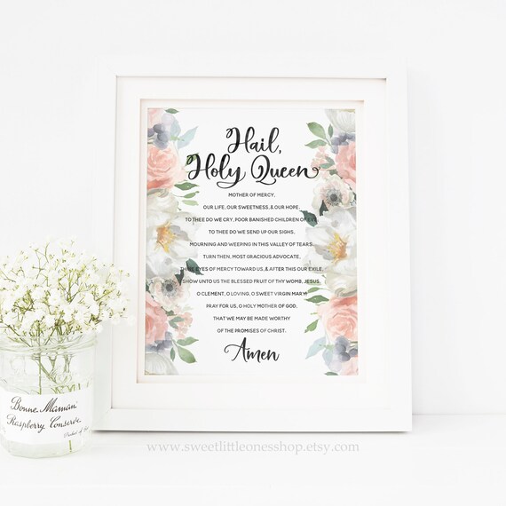 Printable Hail Holy Queen Prayer Words