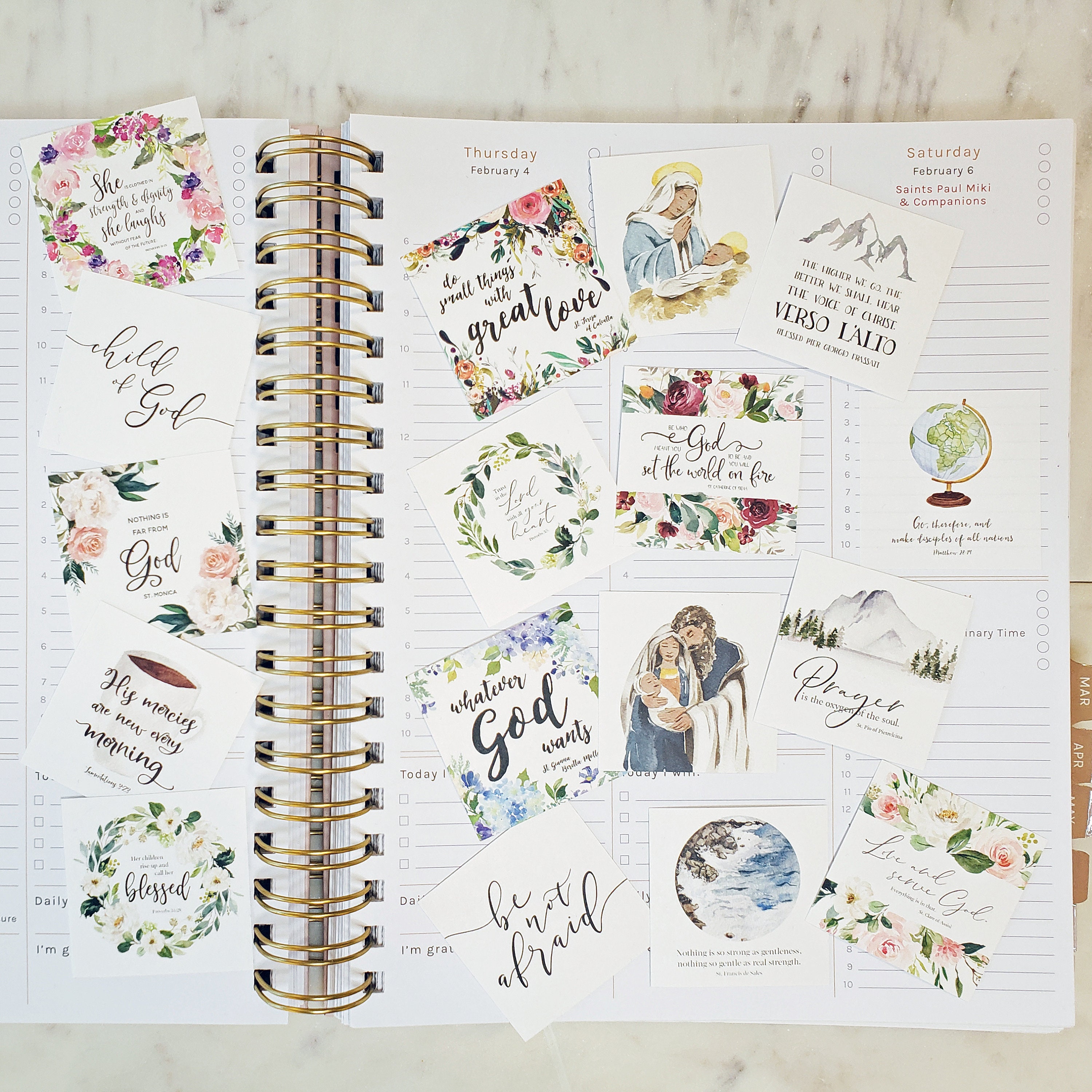 Blessed is She - Liturgical Catholic Planner Stickers, 330 Pcs of  Motivational Stickers and Inspirational Stickers