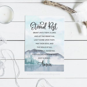 A6 Set of 5 Catholic Sympathy Cards Eternal Rest Prayer Card Praying for You Sympathy Card Prayer for the Dead Sympathy Cards Sympathy Cards