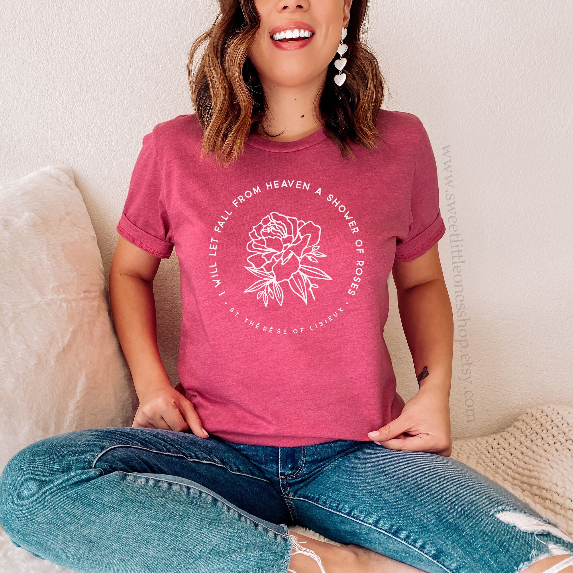 Shower of Roses St Therese of Lisieux Catholic Tshirt St Etsy