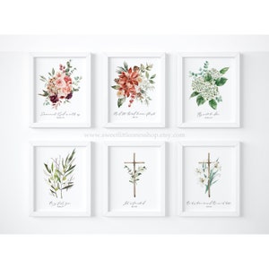 Botanical Liturgical 6 Printables Liturgical Print Set Catholic Home Decor Catholic Print Advent Christmas Lent Good Friday Ordinary Time