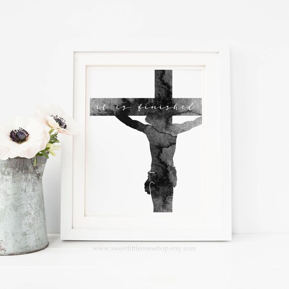 Scripture Wall Art Easter Bible Verse Print Romans 6:8-11 Lent Bible Verse Good Friday Scripture Baptism Gift Easter Wall Art