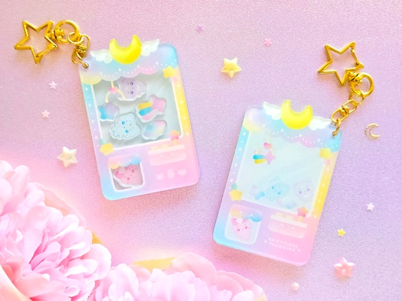 Kawaii Rainbow Pastel Claw Machine Shaker Charm | Cute Bear