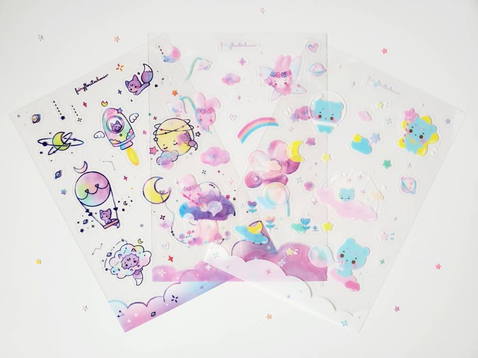 Pico in Space Sticker Sheet | Cute Starry Sticker Sheet | Cute Blue ...