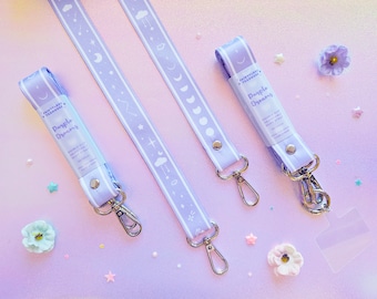 Celestial Purple Silky Smooth Adjustable Crossbody Strap For Phones | Double Ended Clasp Strap Anti-Loss/Theft/Phone Snatchers Hands Free UK