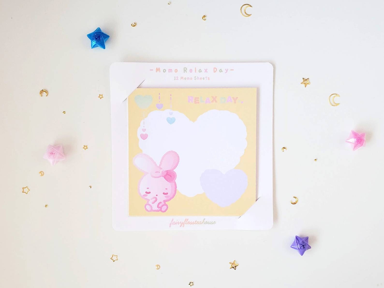 Momo Bunny 12 Memo Sheets 120gsm Thick Paper Cute Bunny Etsy