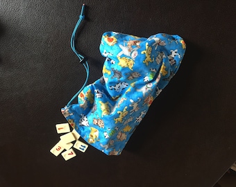 Tile Game Mixing and Storage Bag for Rummikub, Scrabble, Mahjong, Travel