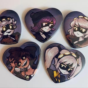 Murder Drones Heart Pins (2&quot;)
