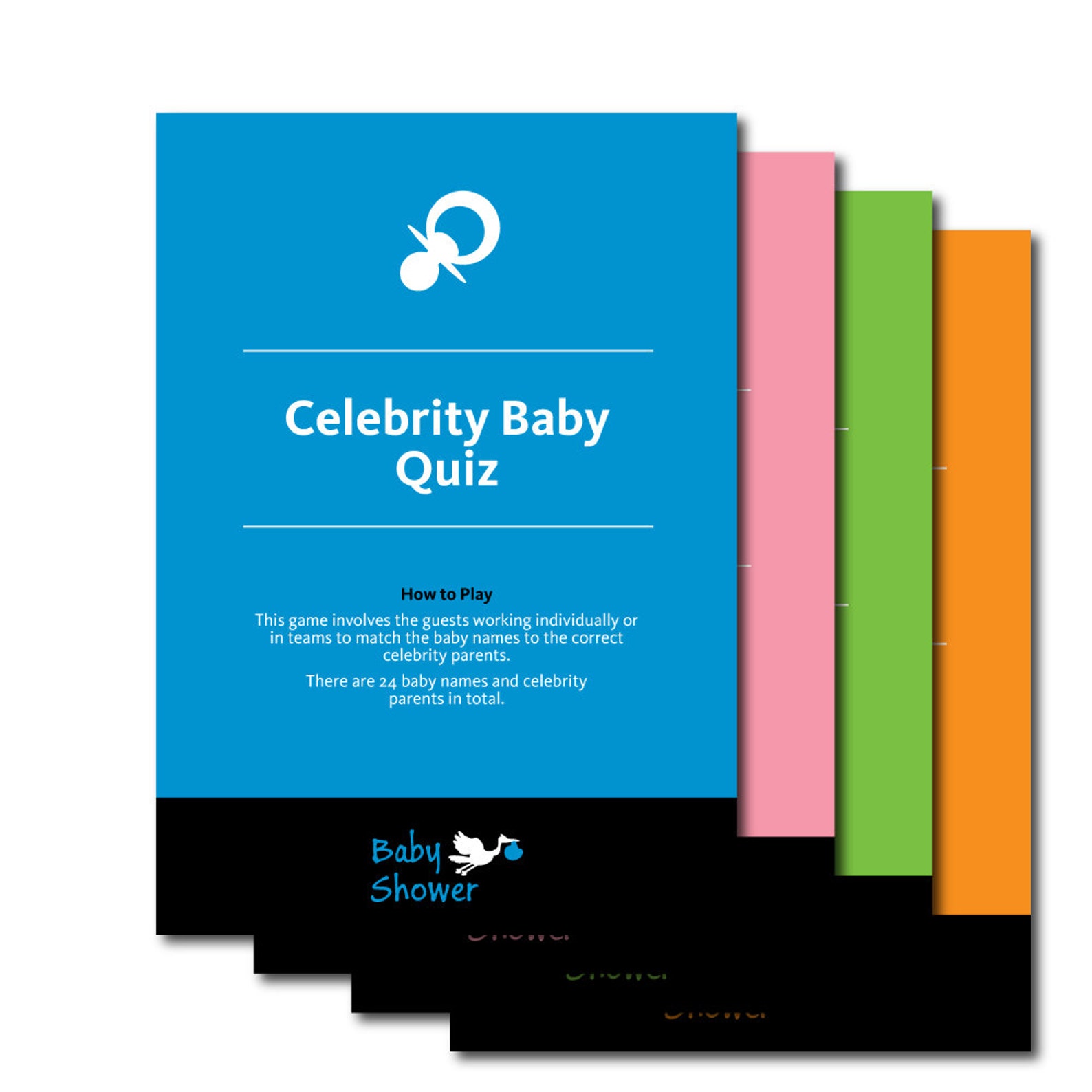 Celebrity Baby Quiz Baby Shower Game Instant Download fun Printable