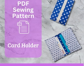 Card Holder Sewing Pattern. Instant Download PDF Pattern. Beginner Friendly. Easy to Sew Gift. Written Pattern. Compact Fabric Card Holder.