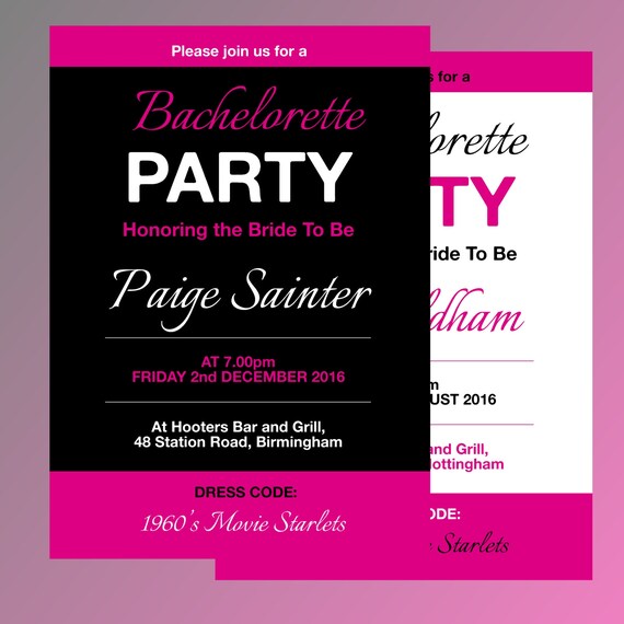 fully editable bachelorette party invitation template etsy bachelorette party invitation template