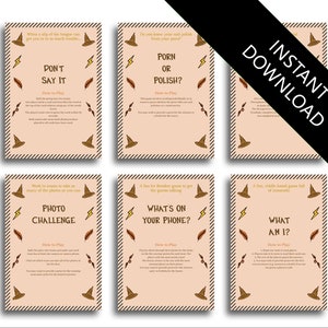 25 Witches and Wizards Themed Hen Party games Bachelorette games multipack bundle multibuy hen night special offer value pack bachelorette g