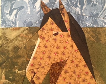 Buckskin Horse Paper Pieced Block PDF Pattern