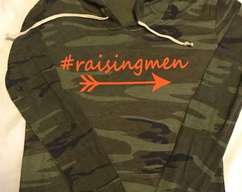 FREE SHIPPING #raisingmen Women's jersey camo hoodie