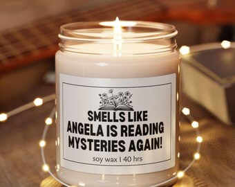 Personalized Mystery Candle, Gift for Mystery Book Lover, Custom Bookish Candle,  Crime Reading Gift, Personalized Reader Candle