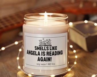 Personalized Book Lover Candle, Custom Reading Candle ,Gift for Avid Reader, Personalized Bookish Decor,Literary Soy Candle,Reader Gift Idea