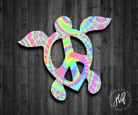 Items similar to Peace Turtle Decal| Peace Decal| Turtle Decal| Peace ...