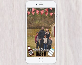 Baby- Q Custom SnapChat Filter - barbecue Baby shower Geofilter - summer barbecue baby SHOWER snapchat