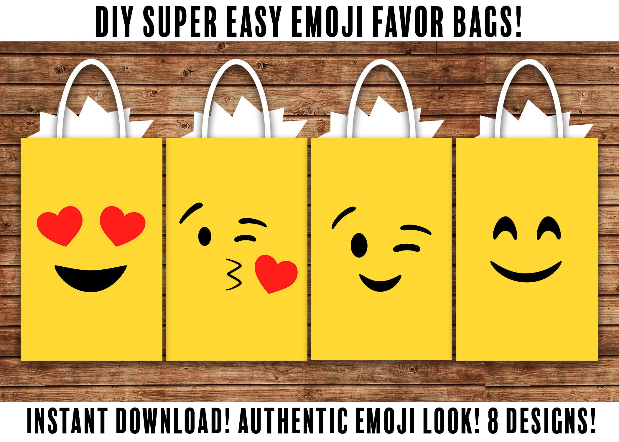 DIY Emoji FAVOR BAGS Etsy