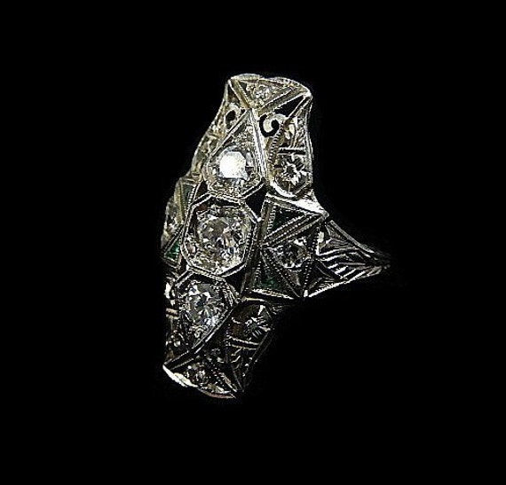 ANTIQUE DIAMOND RING 3802B034d - image 3