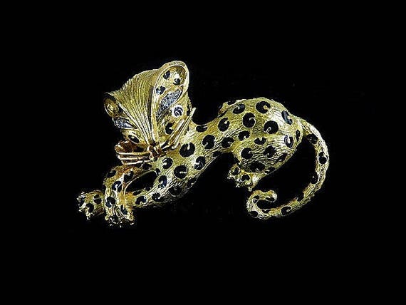 DESIGNER LEOPARD BROOCH - image 1