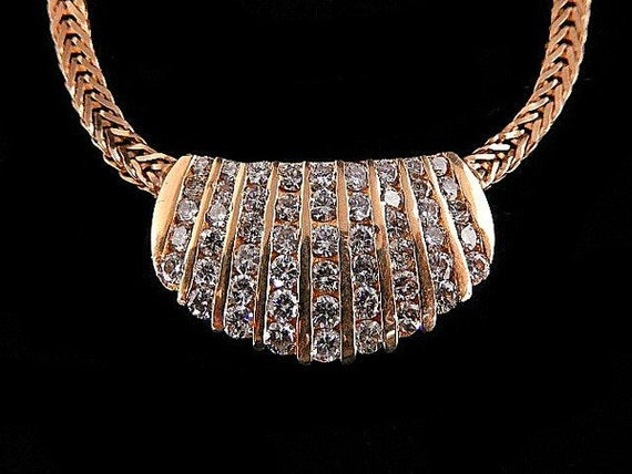 DIAMOND CHANNEL NECKLACE - 1054JA1191