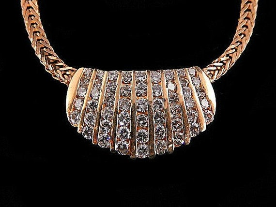 DIAMOND CHANNEL NECKLACE - 1054JA1191 - image 1