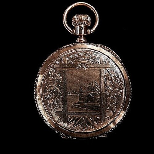 Montre De Poche Elgin Vintage Grade 303 (1918) - 12s, Plaqué Or, Mouvement Manuel, Cadran Breguet