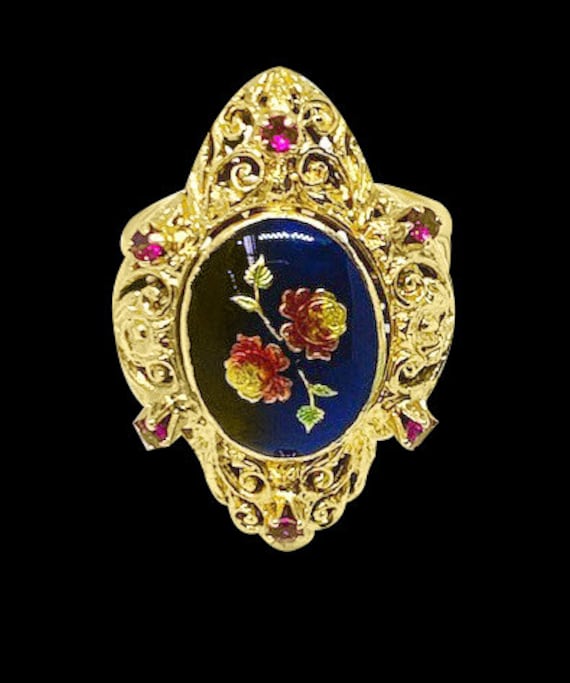 ENAMEL FLOWER RING 7181SAS124