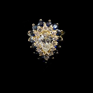 DIAMOND~SAPPHIRE RING - 7148B4057