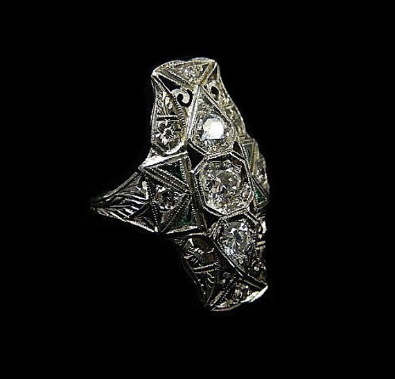 ANTIQUE DIAMOND RING 3802B034d - image 4