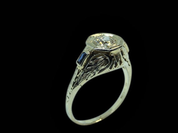 ANTIQUE DIAMOND RING 7190SAS116 - image 4