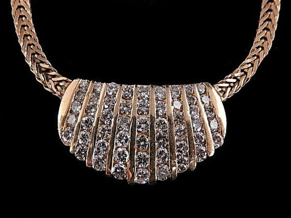 DIAMOND CHANNEL NECKLACE - 1054JA1191 - image 3