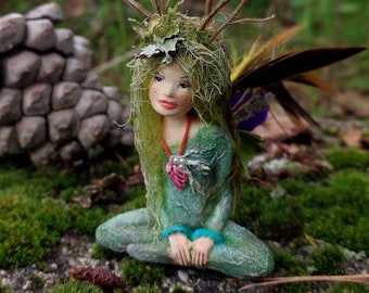 Beautiful Fairy -  Teeny Tiny Fairy -  OOAK Fairy - Fairy - Forest Fairy