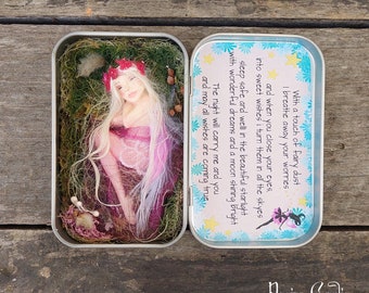 Worrie Friend - Worrie Fairy - Sleeping Fairy - Friend - Fairy - Mini Tiny Fairy in the tin