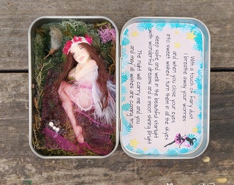 Worrie Friend - Worrie Fairy - Sleeping Fairy - Friend - Fairy - Mini Tiny Fairy in the tin