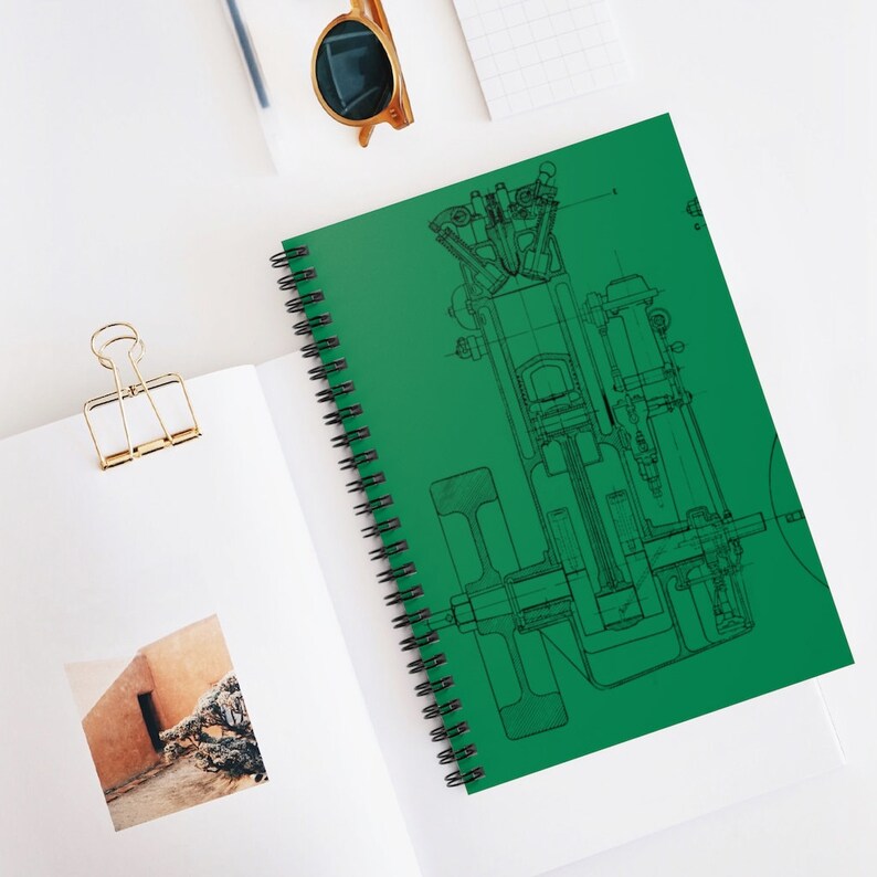 Engineer Engineering Schematic Drawing Spiral Notebook Ruled Etsy