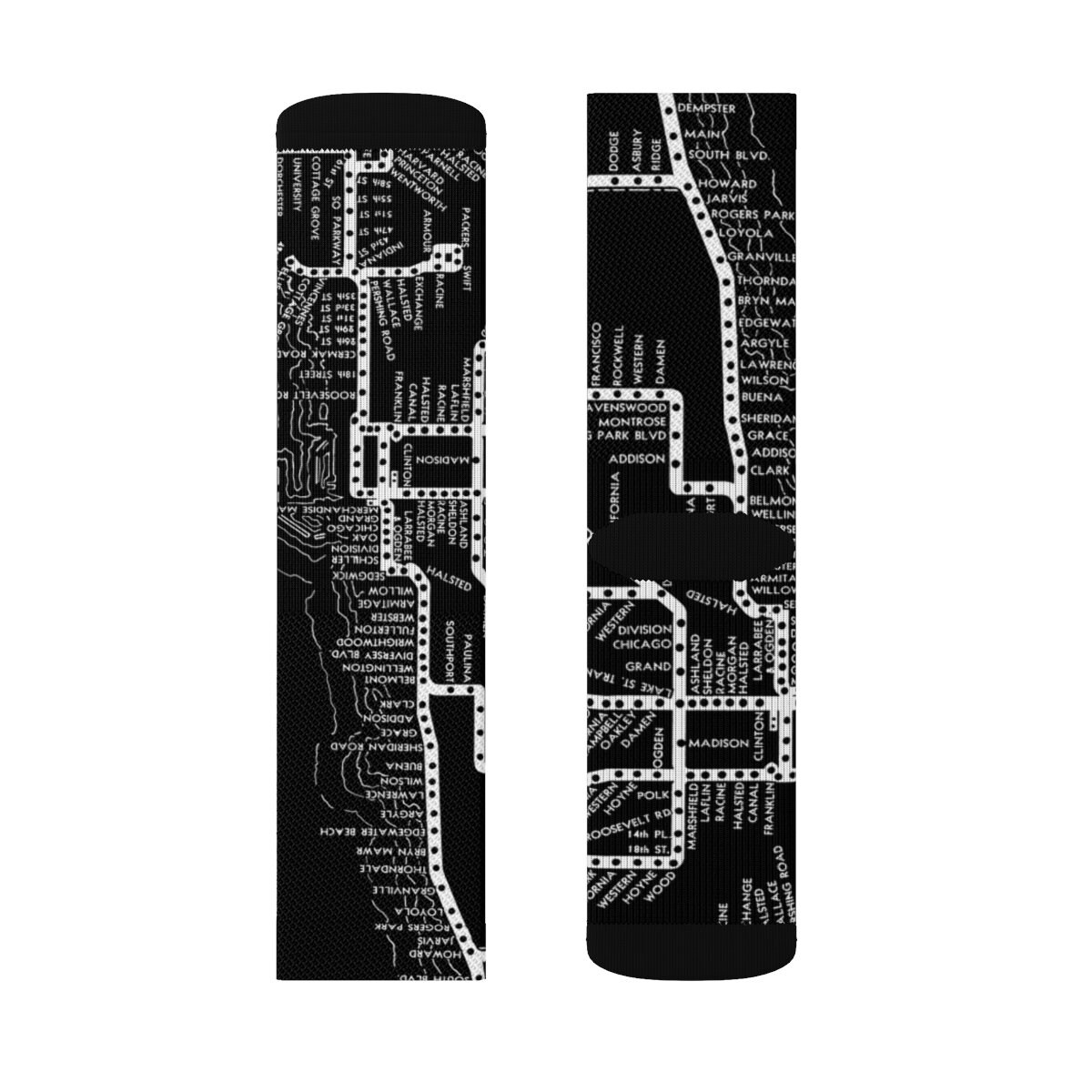Vintage Chicago Elevated Train Subway Map Chicago Subway Elevated Train ...
