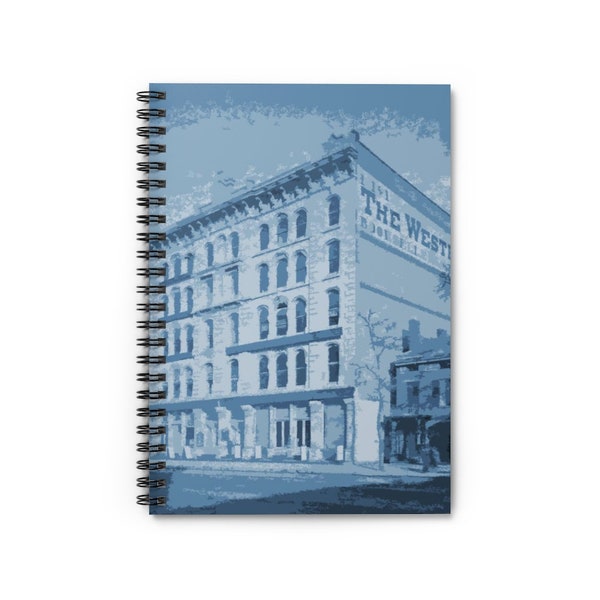 Chicago Fire Booksellers Row 121-123 State Street Spiral Notebook - Ruled Line