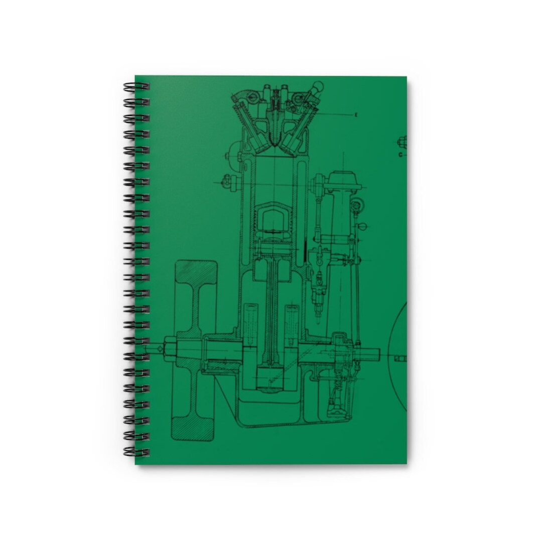 Engineer Engineering Schematic Drawing Spiral Notebook Ruled Etsy