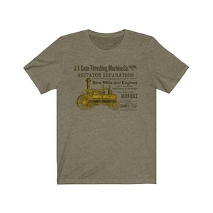 J L Case Steam Tractor Steam Engine Farm Traction Unisex Jersey Short Sleeve Tee