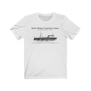 Great Lakes Ship Steamship Northern Michigan 1910 Unisex Jersey Short Sleeve Tee