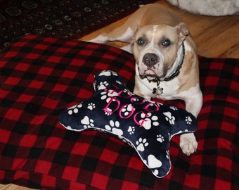 Extra large - Large Buffalo Plaid Flannel dog bed - luxury dog bed - soft dog bed  - dog bed pillow - pet bedding