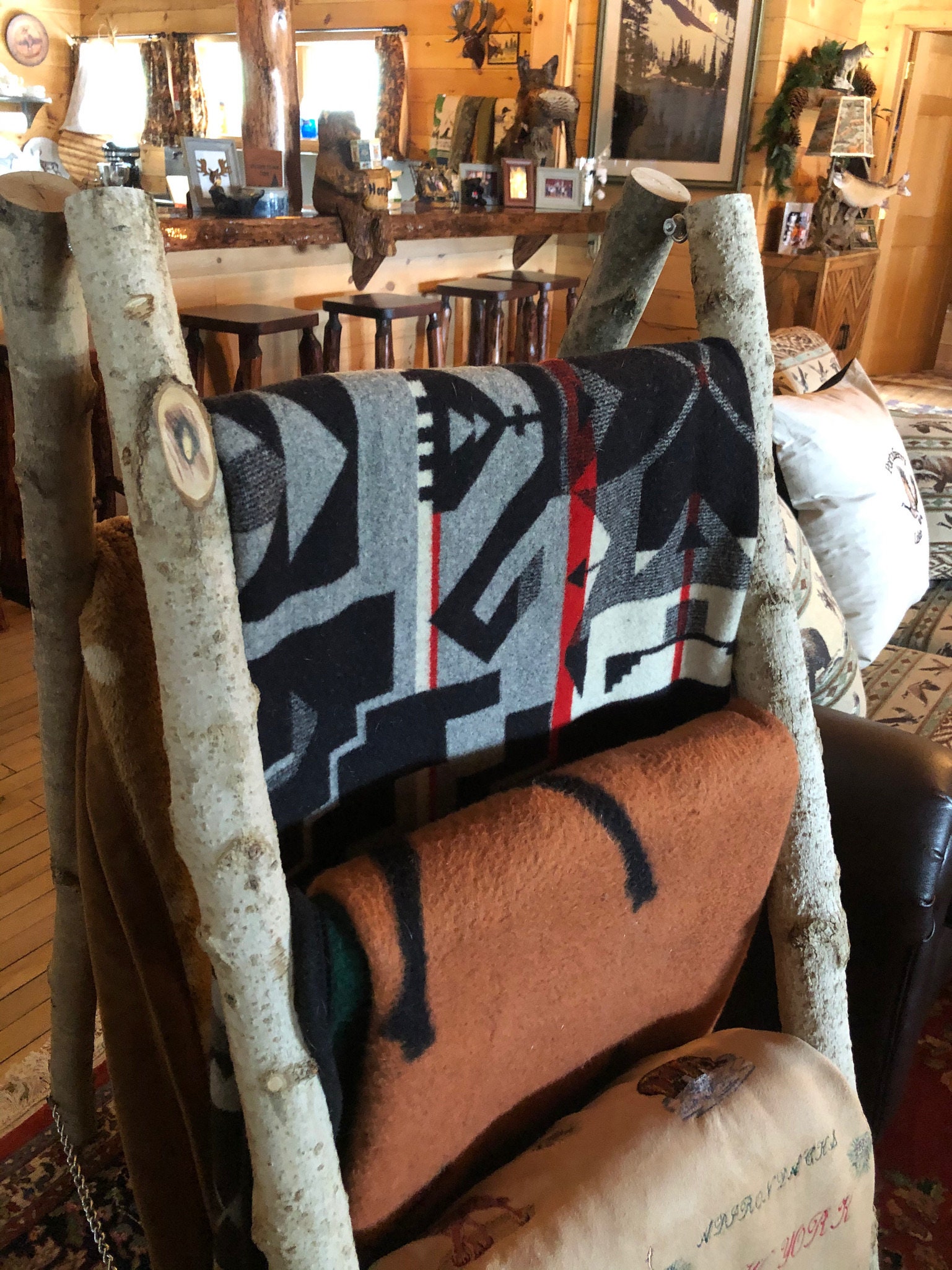 Navajo blanket ladder sales