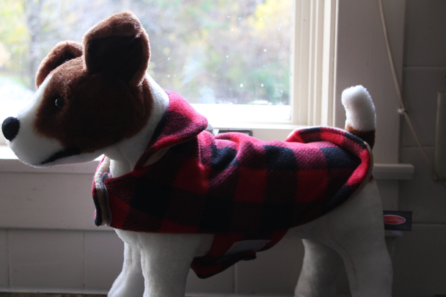 Medium double lined fleece dog coat. ******CUSTOM MADE
