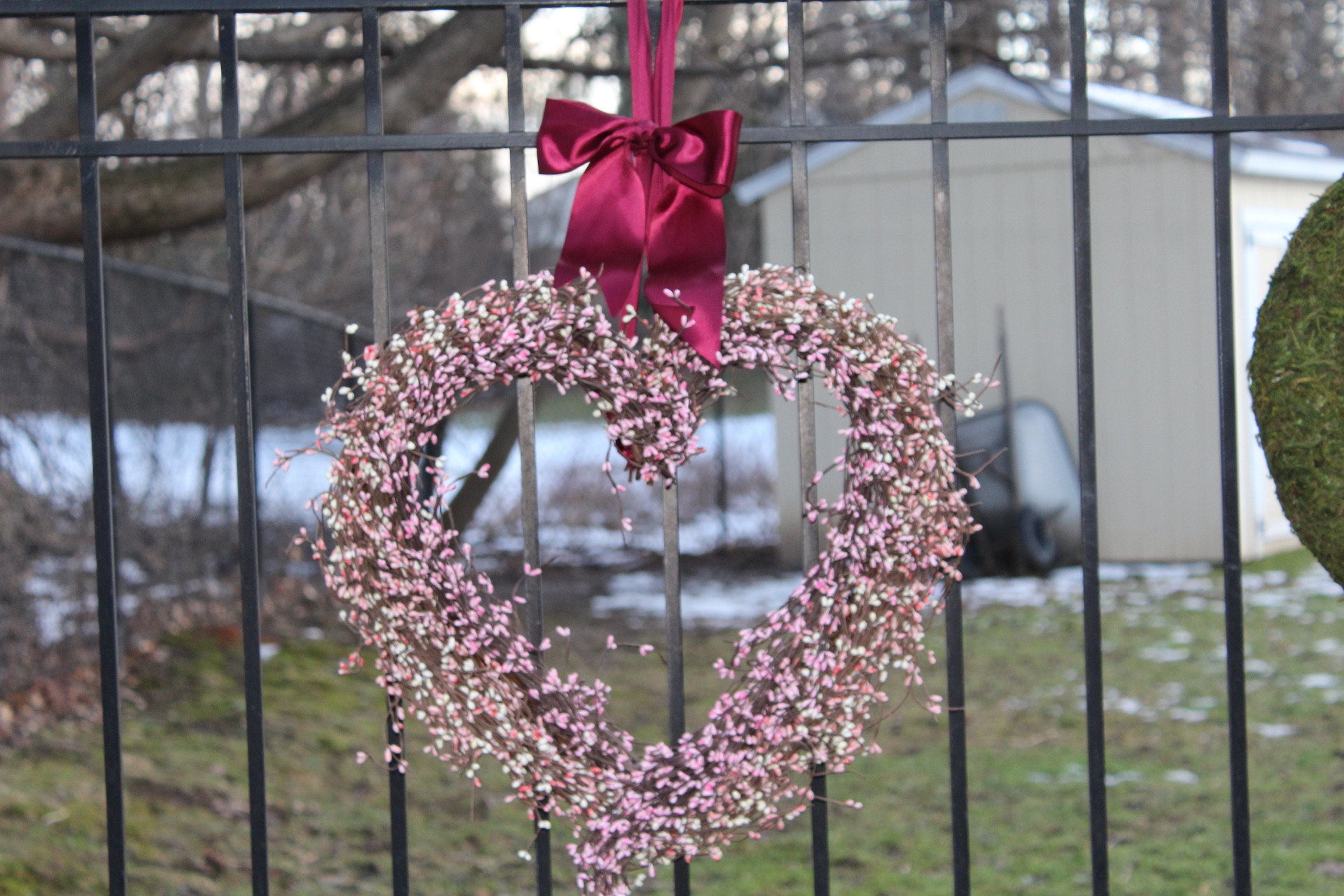 Pip berry wreath - Heart wreaths - valentines day wreath - farm style