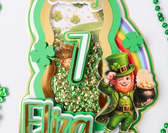 Personalized St Patrick's Day Cake Topper – Lucky Leprechaun Shaker