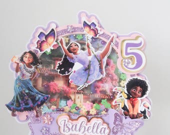 Encanto Cake Topper: Custom Isabela Birthday Party Decoration. latinx birthday characters