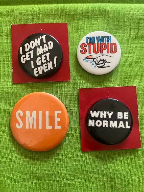 vintage funny buttons vintage Gem